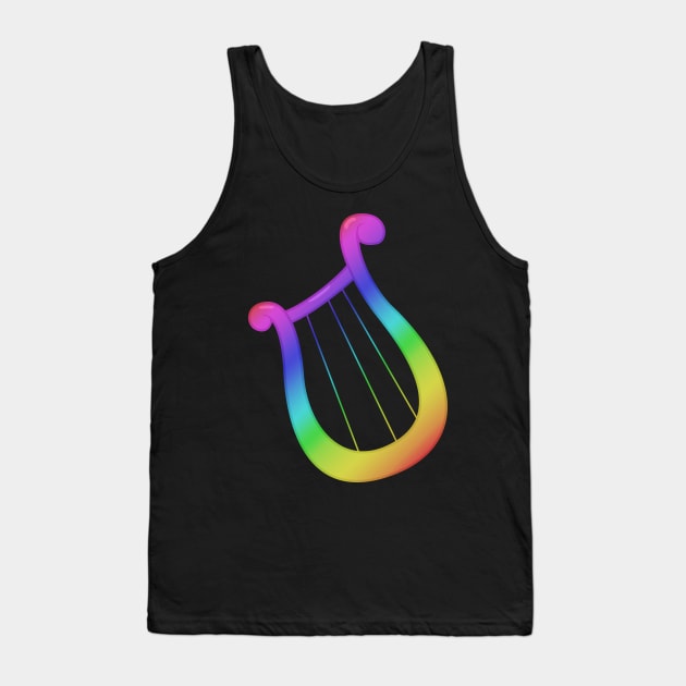 MLP - Cutie Mark Rainbow Special - Lyra Tank Top by ariados4711